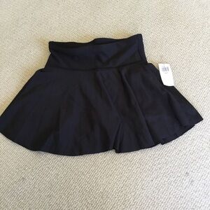 Old Navy Black Circle Skater Skort with Wide Waistband